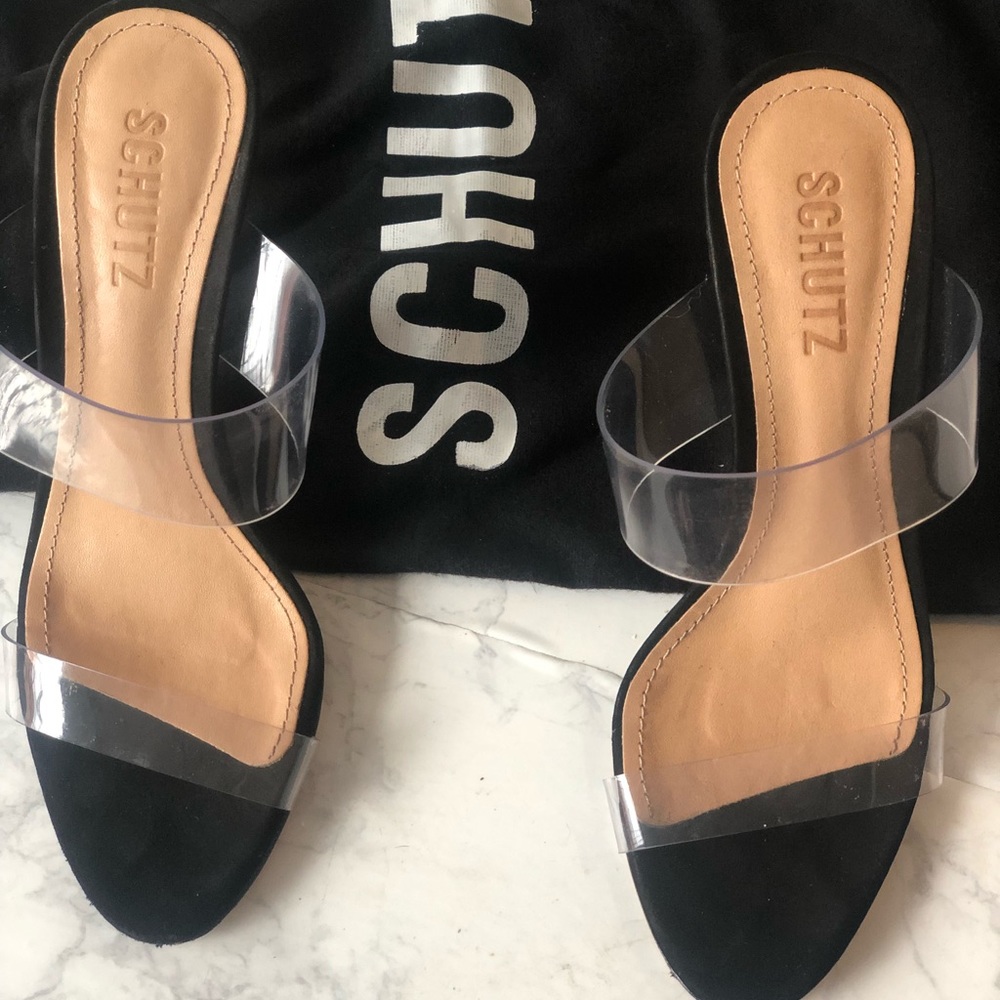 Schultz transparent salto heels